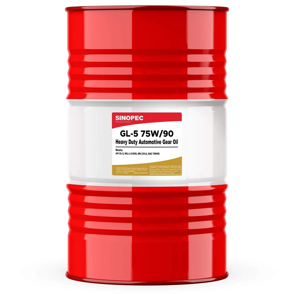 Synthetic GL-5 75W90 Heavy Duty Automotive Gear Oil - 55 Gallon Drum